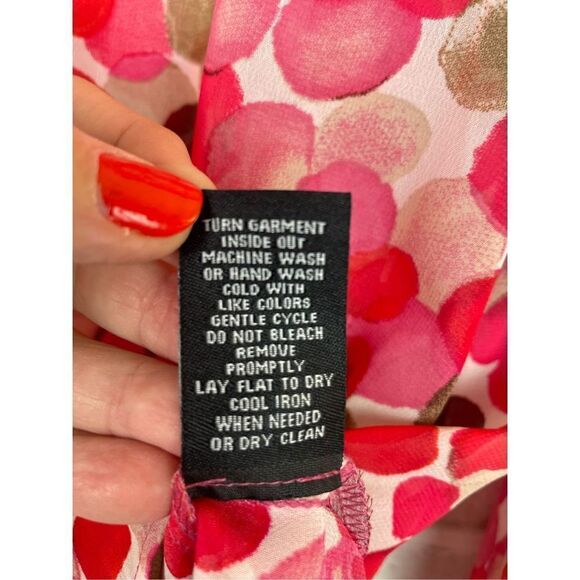 Zac & Rachel Floral Spring Sheer Pullover Blouse Women’s Small - Picture 5 of 6